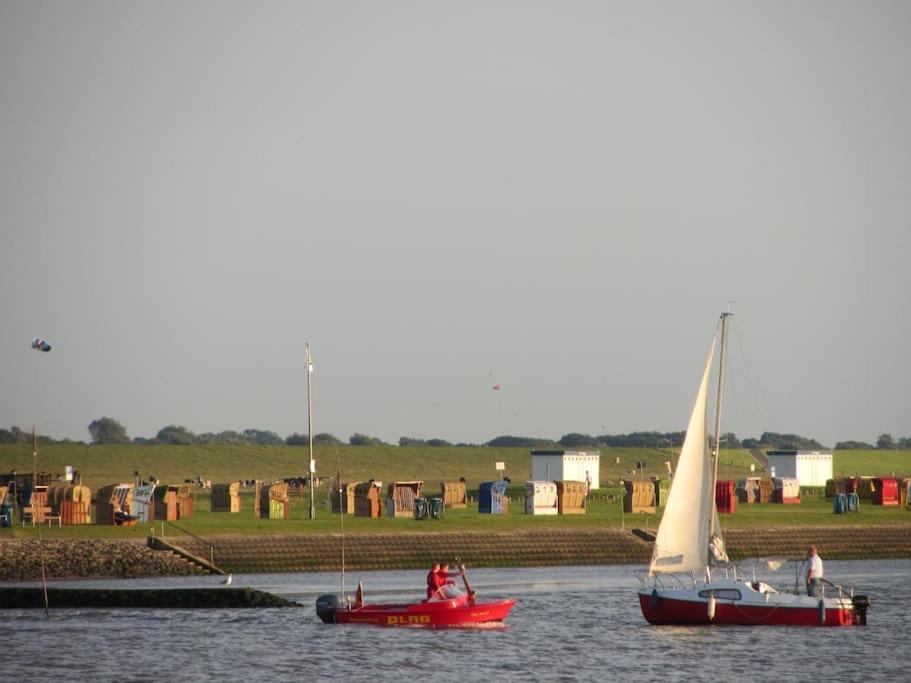 Nordsee Und Natur. Gemuetliche Fewo Mit Deichblick โดรุมนอยเฟลด์ ภายนอก รูปภาพ